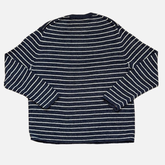 Vince 100% Linen Nautical Striped Long Sleeve Sweater Size Men’s XXL - Picture 9 of 11